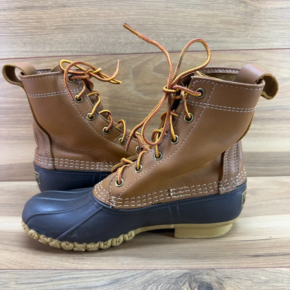 LL Bean Boots Duck Boot Women 7 M Lace Up Waterproof Outdoor Trail Fall Winter